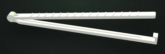 Actual Parametric Bag Clip preview of a white hinged clip with textured grip